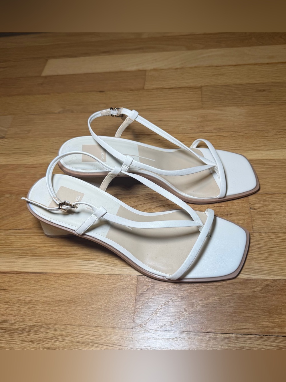 Dolce Vita White Strappy Block Heel Sandals Size 9.5